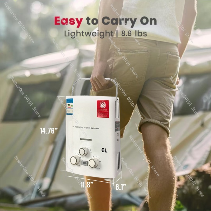 Pemanas Air Tanpa Tangki Gas L - Outdoor Camping Water Heater ulasan dan harga