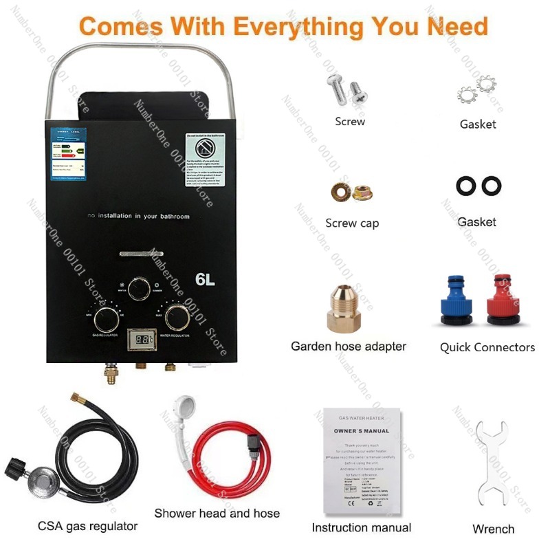 Pemanas Air Tanpa Tangki Gas L - Outdoor Camping Water Heater ulasan dan harga