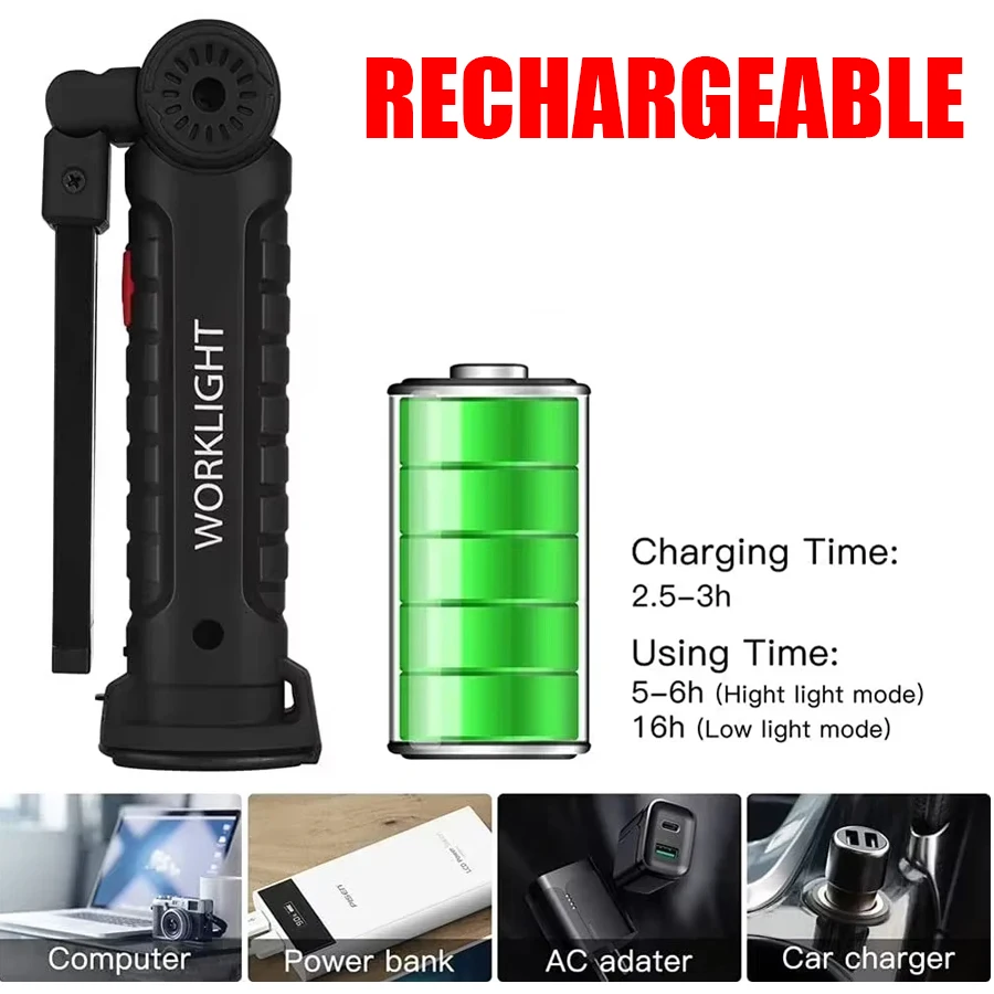 Senter LED COB Portabel Baru,  - Outdoor Camping Adventure Lamp ulasan dan harga