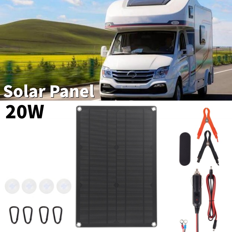 Kit Panel Surya 20W Tingkat Ko - Outdoor Camping Kit ulasan dan harga