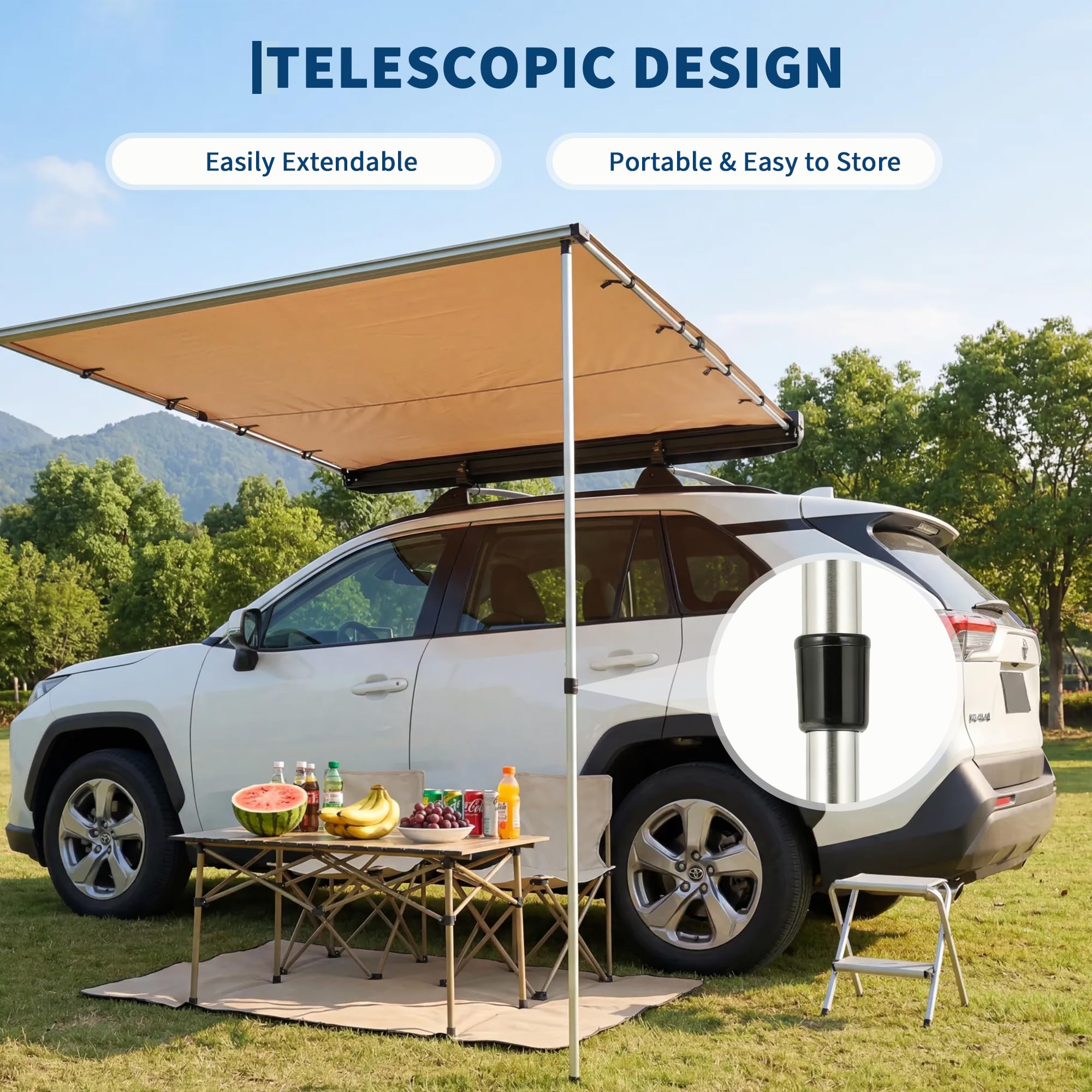 Awning Rak Atap SUV Truk Van - - Outdoor Camping Van ulasan dan harga