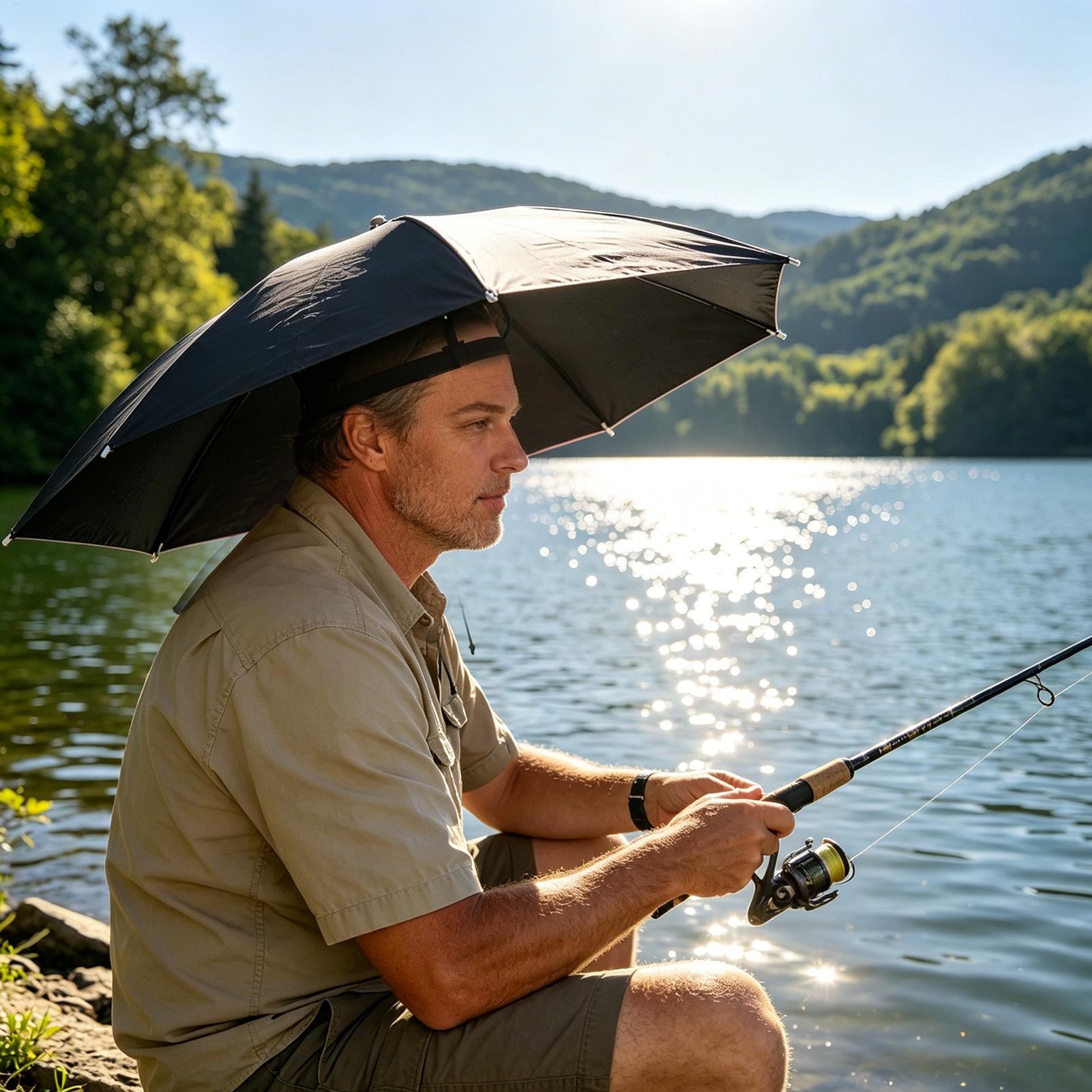 Topi Payung Lipat Tahan Air, P - Outdoor Camping Hat ulasan dan harga